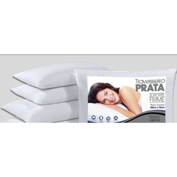 Encontraproduto.com.br - Travesseiro Vera Lucia Prata Suporte Firme 0,50 x 0,70 cm