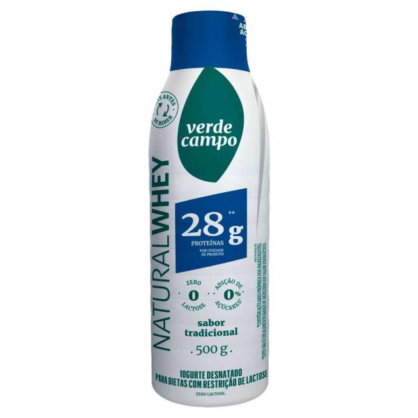 Iogurte Sem Lactose Natural Verde Campo Natural Whey 28g 500g