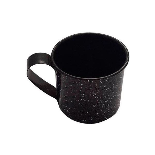 Encontraproduto.com.br - Caneca N.8 Preta 350ml Esmaltado Silva