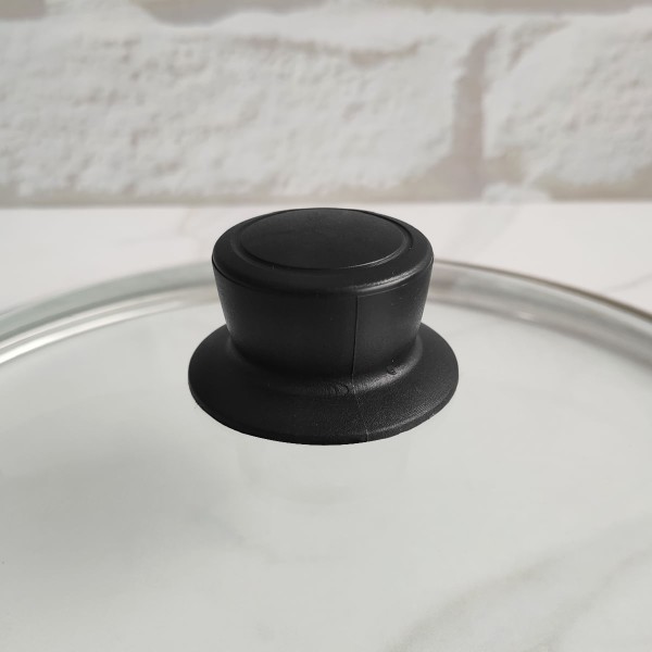 Encontraproduto.com.br - Caldeirão Com Tampa De Vidro 7l Panela Funda De Aço Esmaltado Com Alças Preto