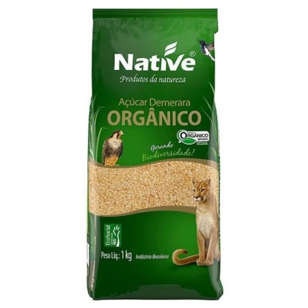 Açúcar Demerara Escuro Orgânico 1Kg Native