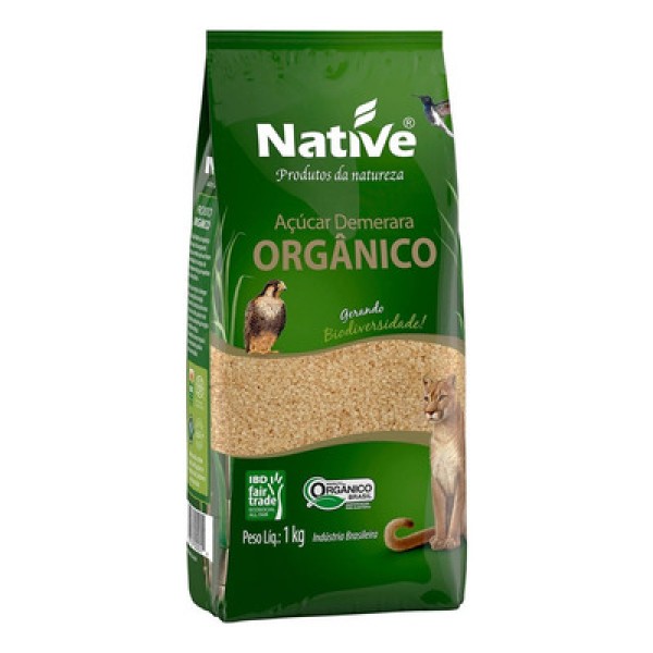 Açúcar Demerara Escuro Orgânico 1Kg Native