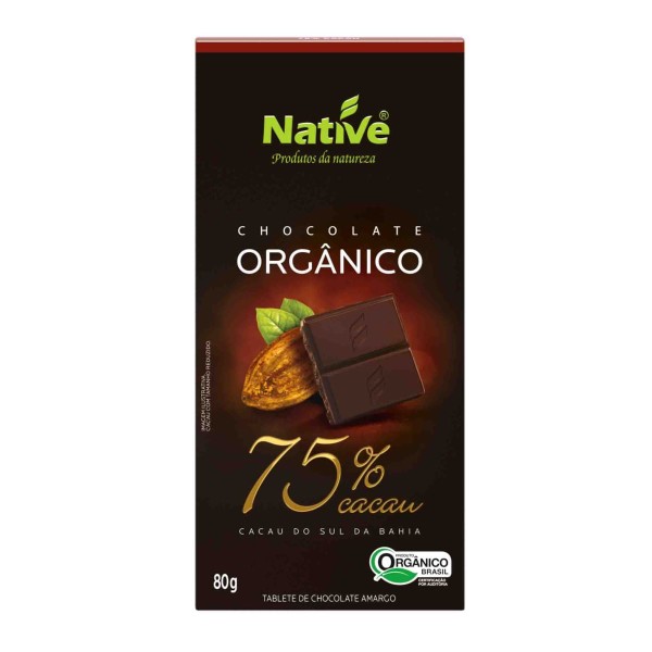 Encontraproduto.com.br - Chocolate Orgânico Amargo 75% Cacau Native 80 g