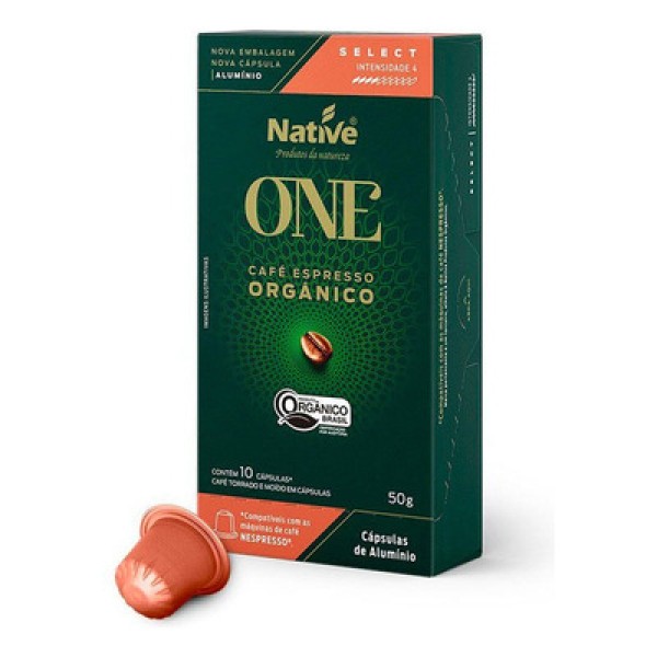 Encontraproduto.com.br - Café em Capsulas Orgânico Native Select 10 Unidades 50g