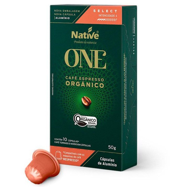 Encontraproduto.com.br - Café em Capsulas Orgânico Native Select 10 Unidades 50g
