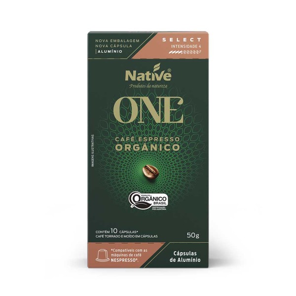 Encontraproduto.com.br - Café em Capsulas Orgânico Native Select 10 Unidades 50g