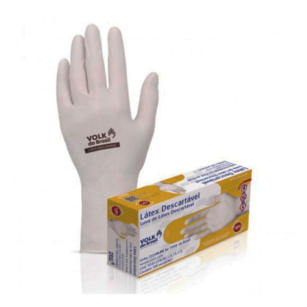Encontraproduto.com.br - Luva Látex Descartável com 100Un Tam P Ca15112 Volk