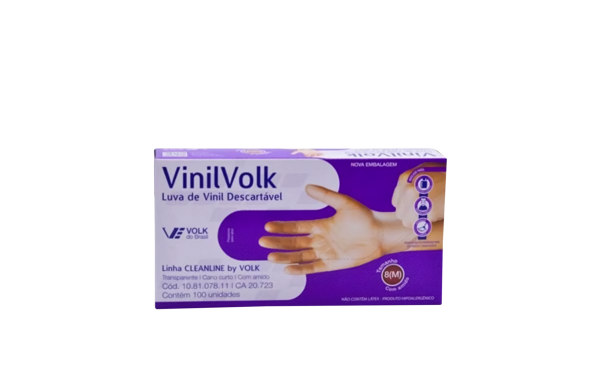 Volk Luvas P/ Procedimentos Vinil C/ Amido M C/100