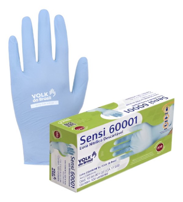 Luva Descartável Nitrílica Sensi Soft Procedimento 100u Volk