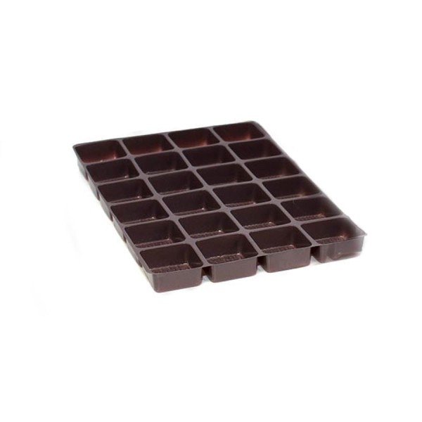 Encontraproduto.com.br - Berço Para 24 Doces Marrom Com 5 Unidades CRYSTAL FORMING