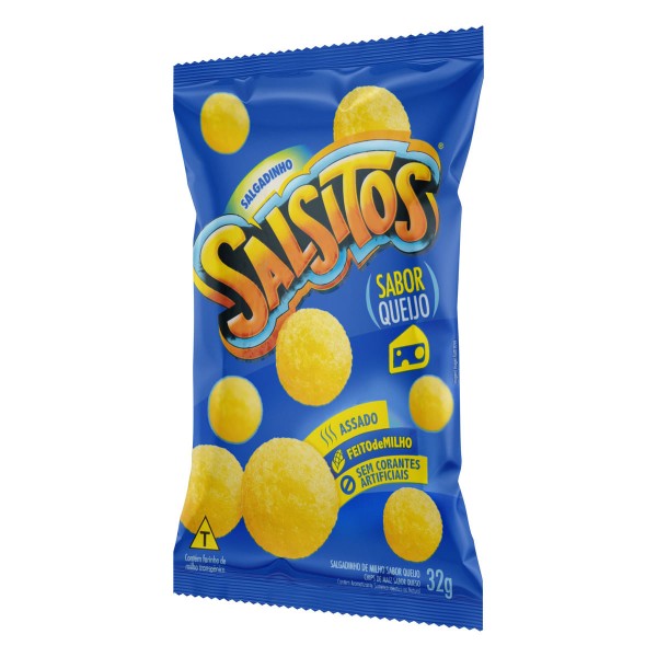 Encontraproduto.com.br - Salgadinho Salsitos Queijo Pacote com 32g
