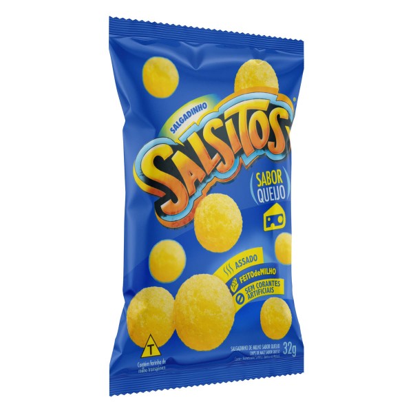 Encontraproduto.com.br - Salgadinho Salsitos Queijo Pacote com 32g