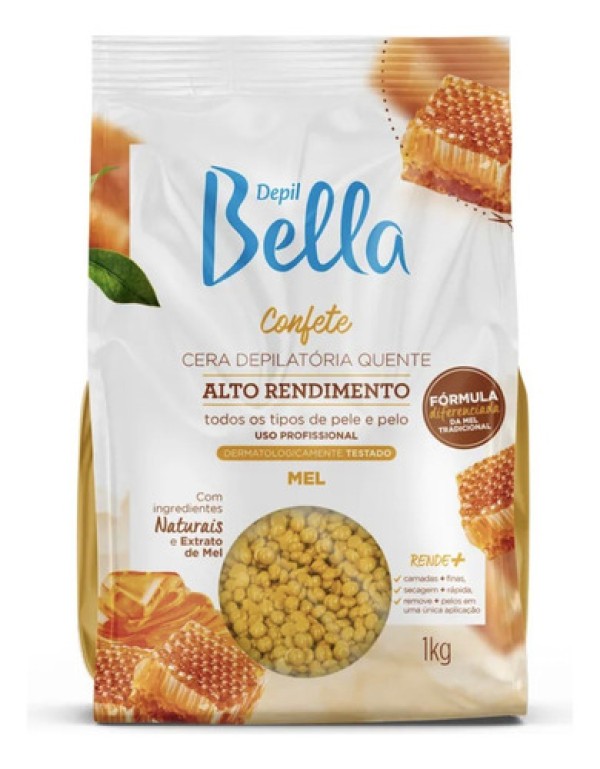 Encontraproduto.com.br - Cera Confete 1kg Mel - Depil Bella