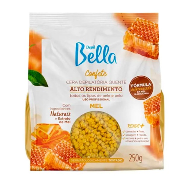 Encontraproduto.com.br - Cera Confete 250g Mel - Depil Bella