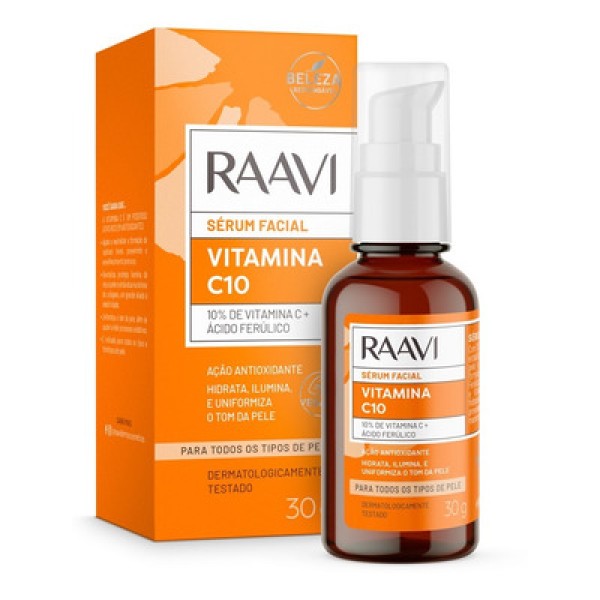 Encontraproduto.com.br - Serum Facial 30g Vitamina C10 - Raavi