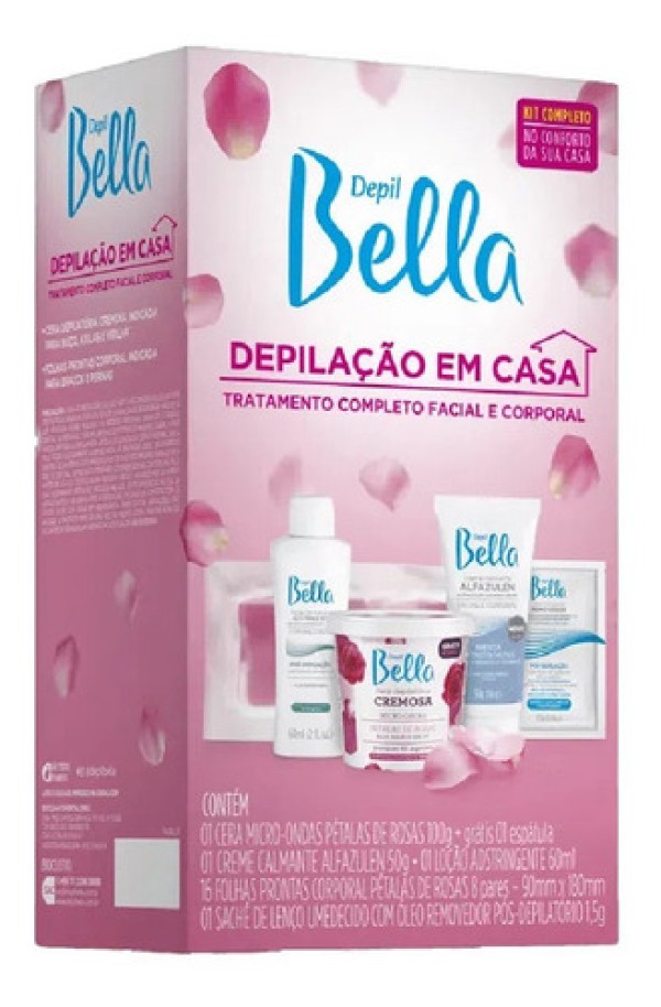 Kit Depilação Em Casa 5 Produtos Depil Bella