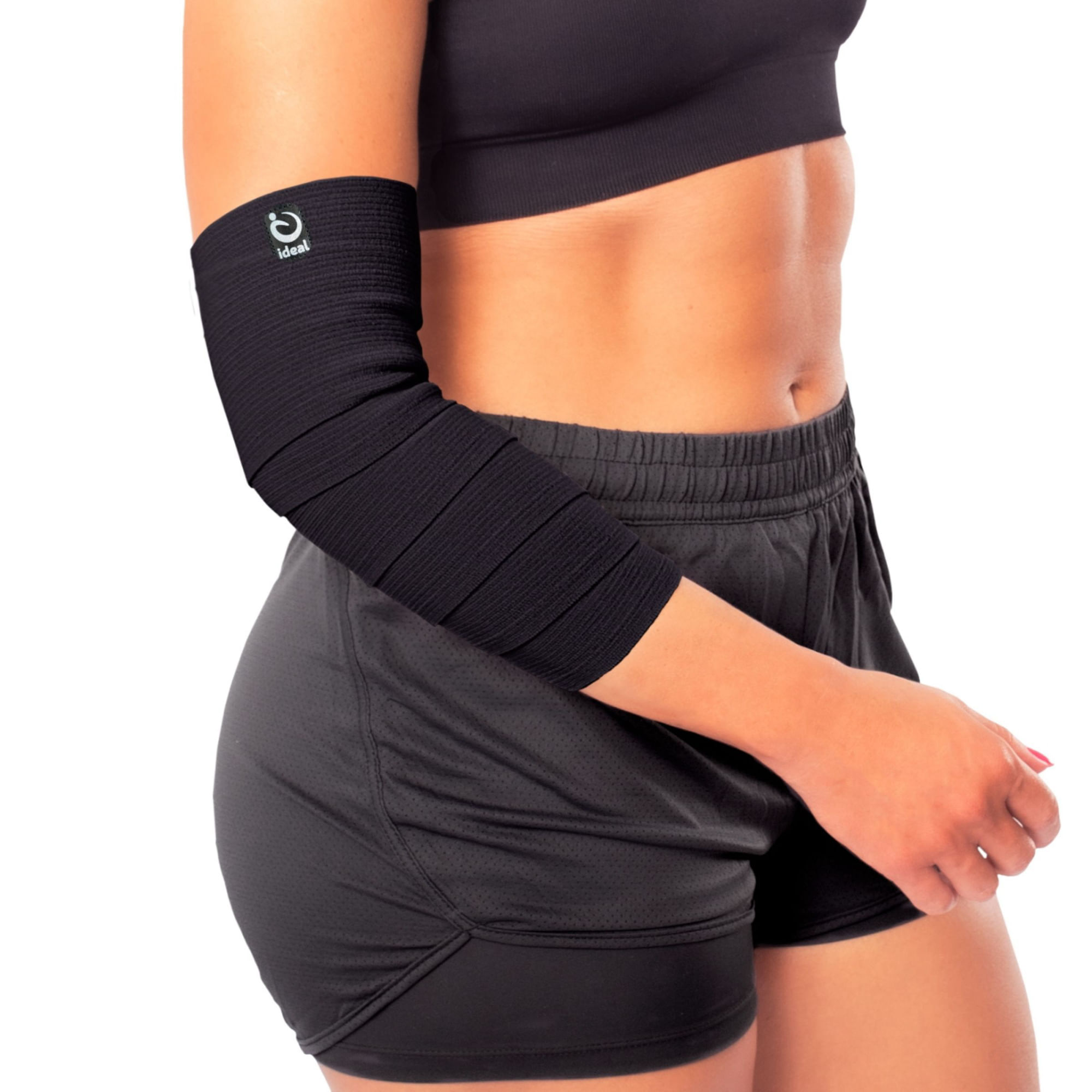 Encontraproduto.com.br - Ideal Atadura Elástica Preto 1 Par