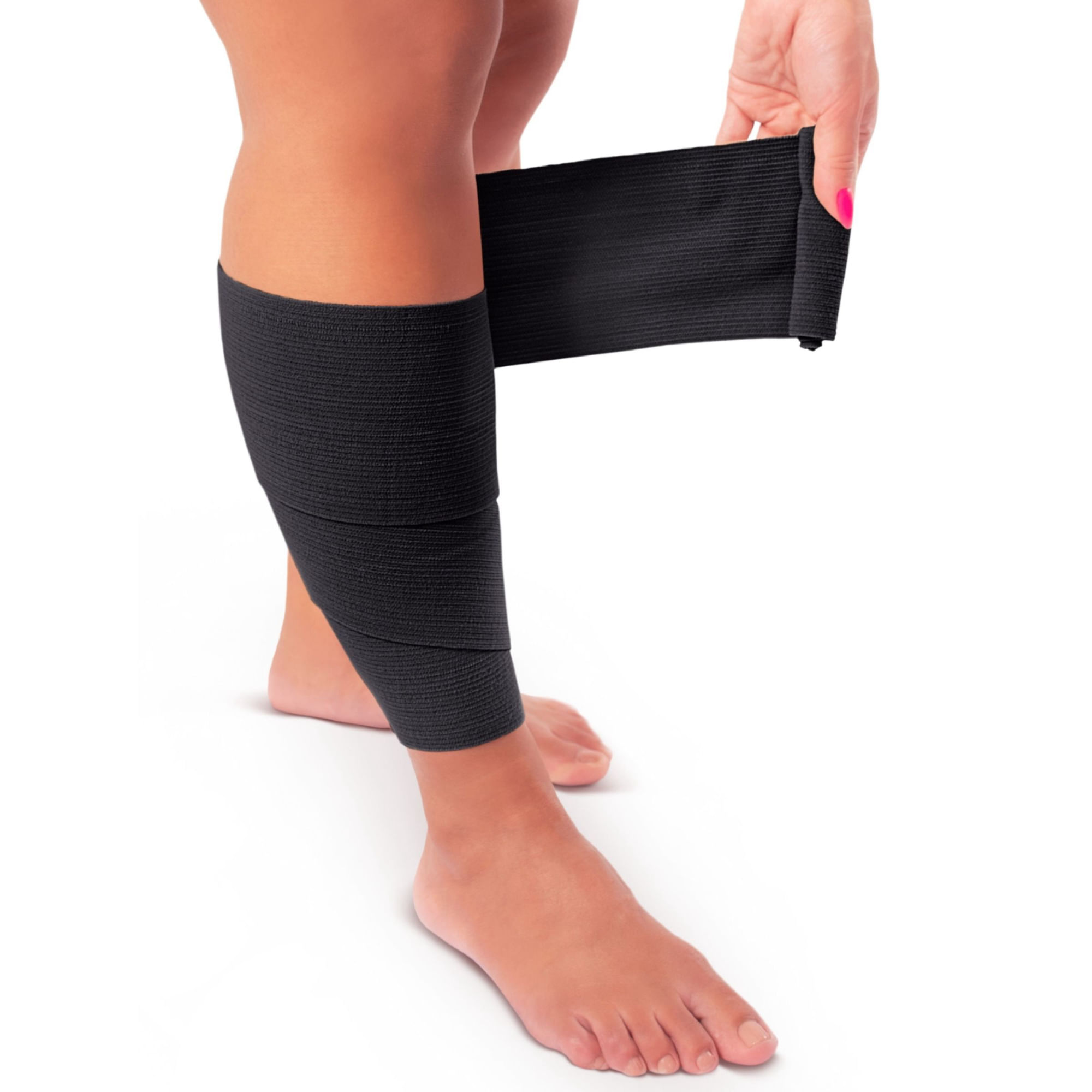 Encontraproduto.com.br - Ideal Atadura Elástica Preto 1 Par
