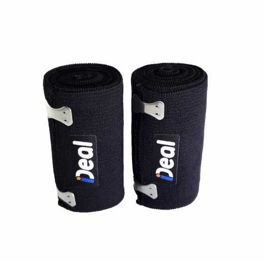 Encontraproduto.com.br - Ideal Atadura Elástica Preto 1 Par