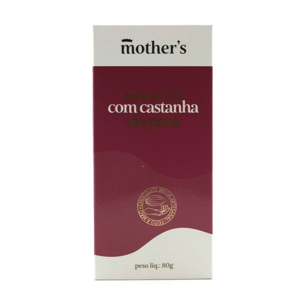 Encontraproduto.com.br - Chocolate Intenso 70% Com Castanha do Pará Mothers 80g