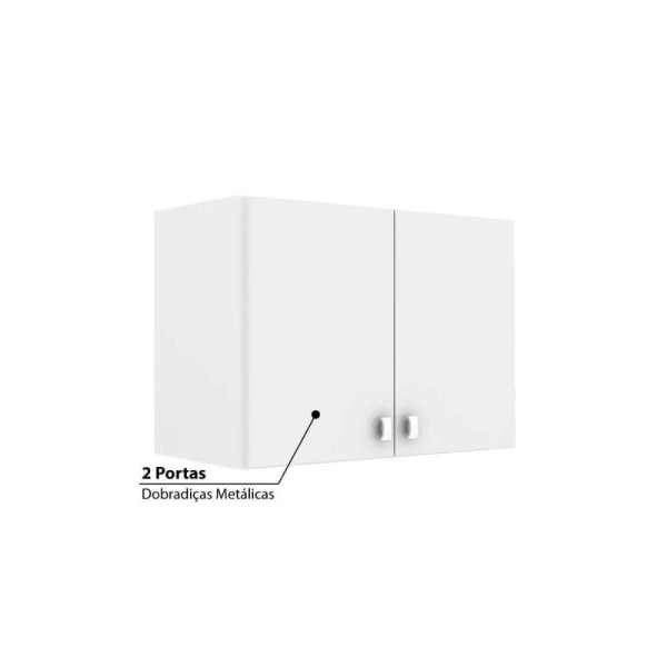 Encontraproduto.com.br - Armário Aéreo Multiuso p/ Área Serviço AM3104 c/ 2 Portas Branco - Tecno Mobili