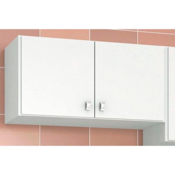 Encontraproduto.com.br - Armário Aéreo Multiuso p/ Área Serviço AM3104 c/ 2 Portas Branco - Tecno Mobili