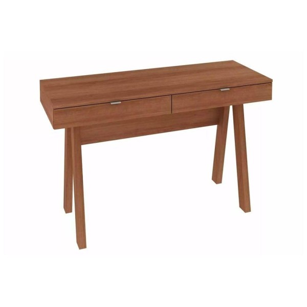 Encontraproduto.com.br - Mesa Escrivaninha Juvenil ME4128 c/ 2 Gavetas Amêndoa - Tecno Mobili