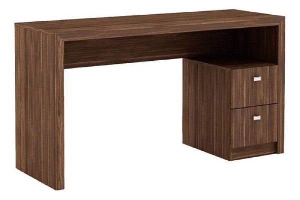 Mesa Escrivaninha Juvenil ME4130 c/ 2 Gavetas Nogal - Tecno Mobili