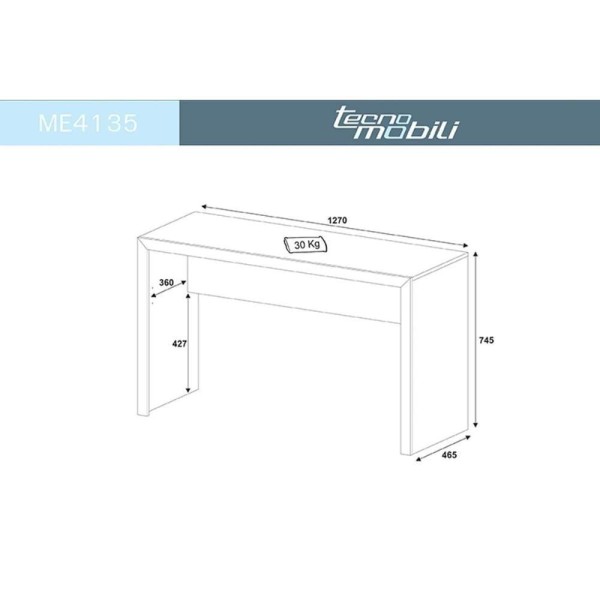 Encontraproduto.com.br - Escrivaninha p/ Escritório ME4135 Rústico - Tecno Mobili