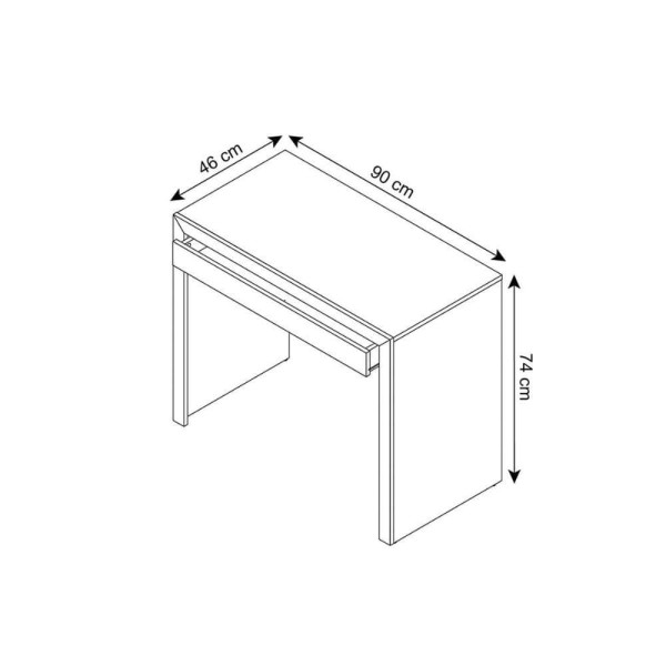 Encontraproduto.com.br - Mesa de Computador Solteiro ME4107 c/ 1 Gaveta Carvalho - Tecno Mobili