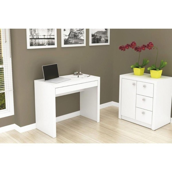 Encontraproduto.com.br - Mesa de Computador Solteiro ME4107 c/ 1 Gaveta Carvalho - Tecno Mobili