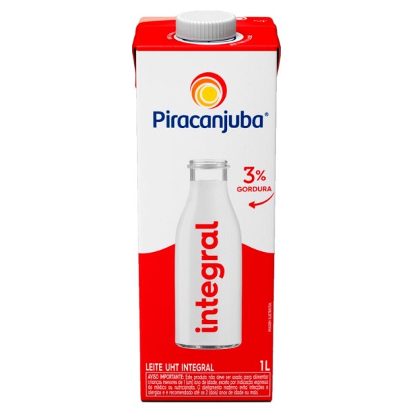 Encontraproduto.com.br - Leite Longa Vida Piracanjuba Com tampa Integral TP com 1L