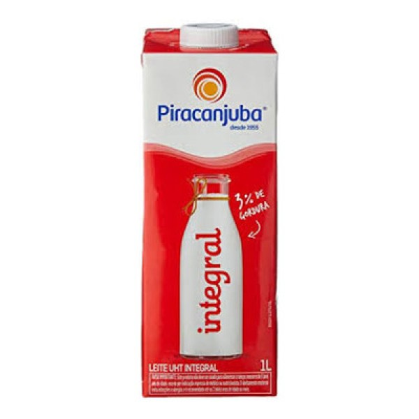 Encontraproduto.com.br - Leite Longa Vida Piracanjuba Com tampa Integral TP com 1L
