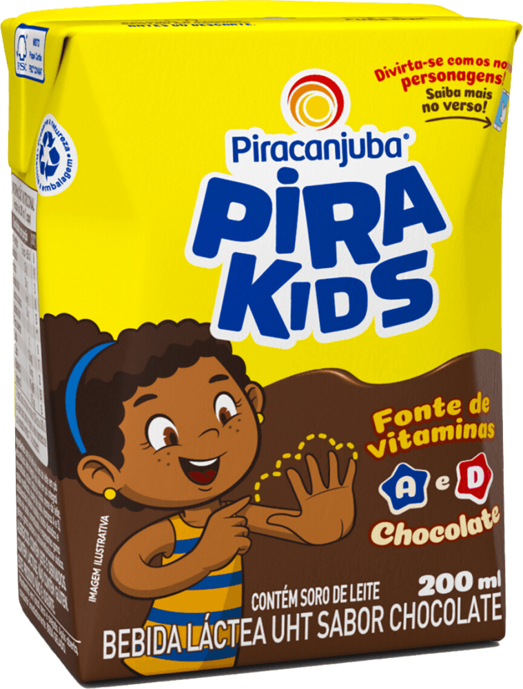 Encontraproduto.com.br - Bebida Láctea Pirakids Chocolate TP com 200ml
