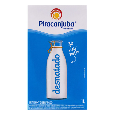 Leite Piracanjuba UHT Desnatado 1l