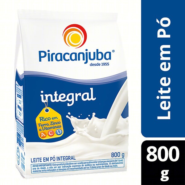 Encontraproduto.com.br - LEITE EM PO PIRACANJUBA SACHE 800G INTEGRAL