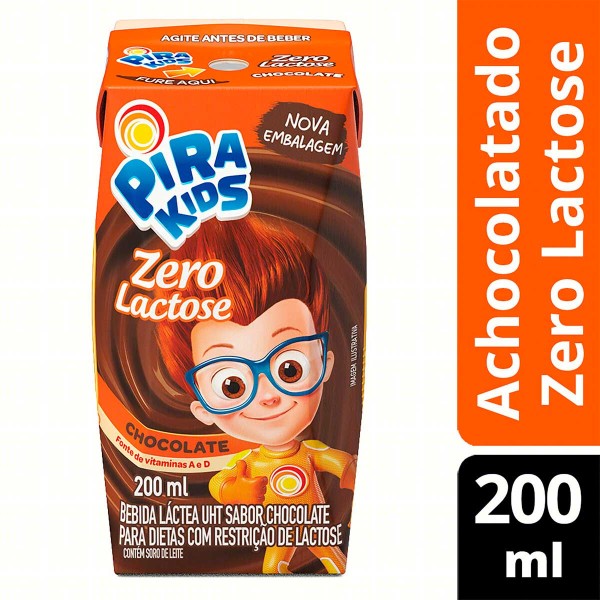 Encontraproduto.com.br - Bebida Láctea UHT Chocolate Zero Lactose Pirakids Caixa 200 ml
