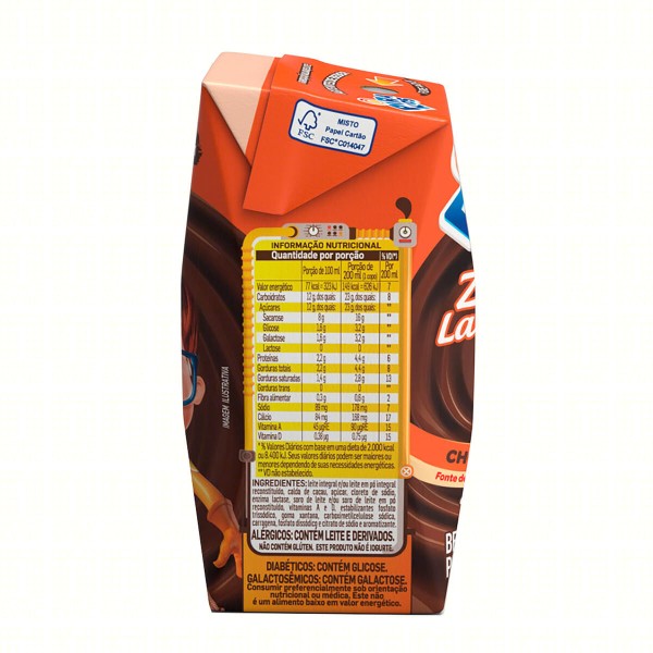 Encontraproduto.com.br - Bebida Láctea UHT Chocolate Zero Lactose Pirakids Caixa 200 ml