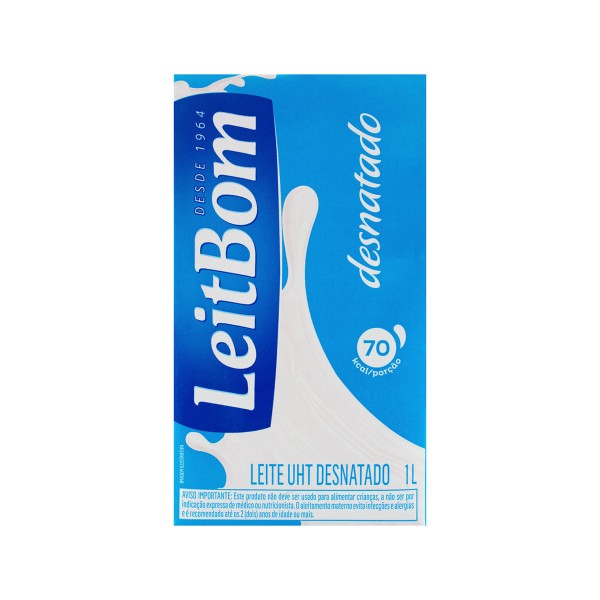Encontraproduto.com.br - Leite UHT Desnatado Leitbom Caixa 1l