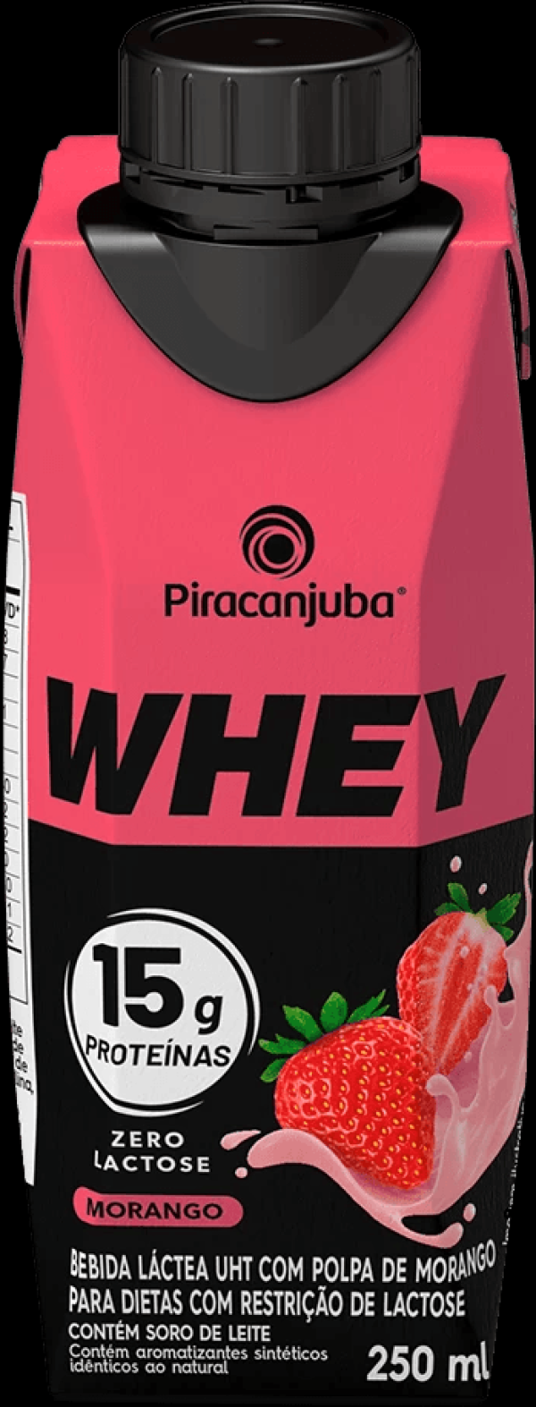 Encontraproduto.com.br - Bebida Láctea Zero Lactose Whey Piracanjuba Morango TP com 250ml