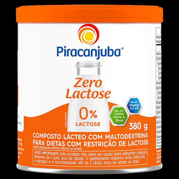 Encontraproduto.com.br - LEITE EM PO PIRACANJUBA ZERO LACTOSE LT 380G