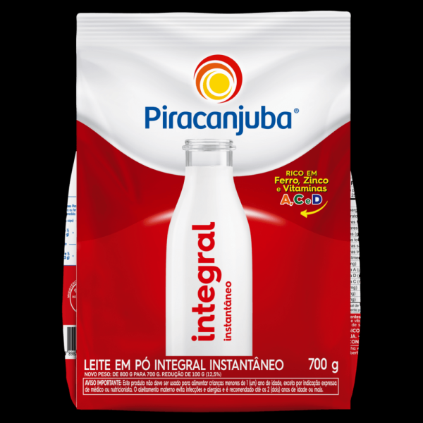 Encontraproduto.com.br - Leite em Pó Piracanjuba Integral instantâneo Pacote com 700g