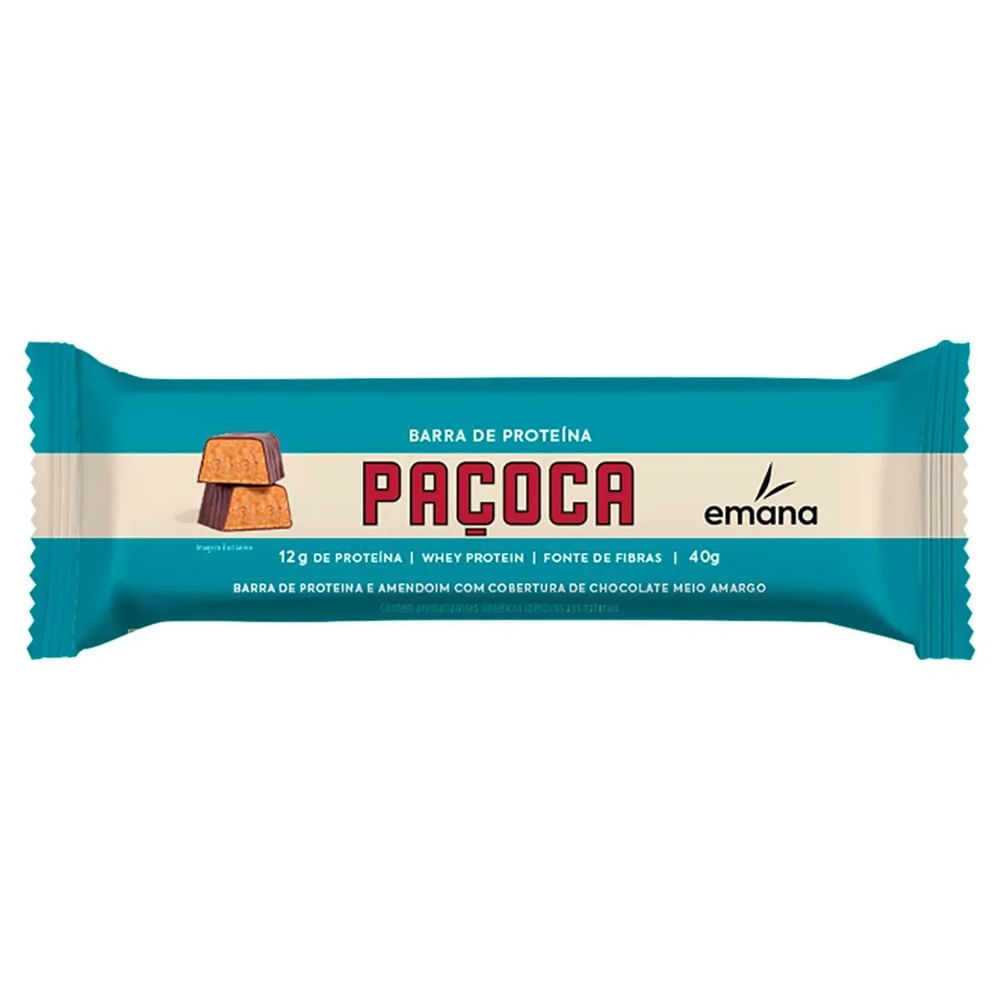 Encontraproduto.com.br - Barra de Proteína Emana Paçoca Unidade com 40g