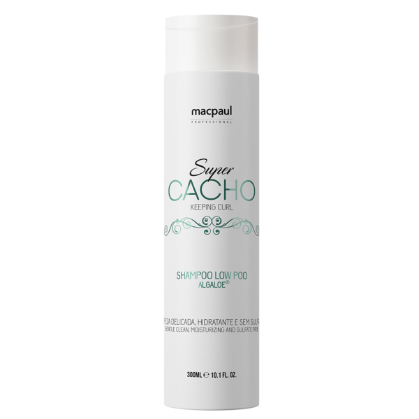 Shampoo Macpaul Low Poo Super Cachos 300ml - Limpeza Suave E Definição Para Cabelos Cacheados.