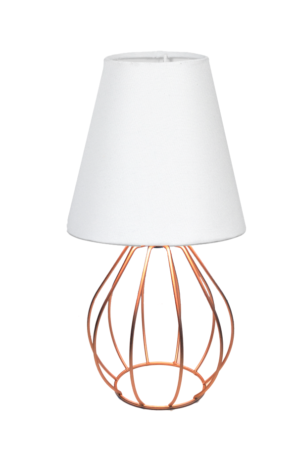 Abajur Aramado 5004 Cobre E Branco Lux House