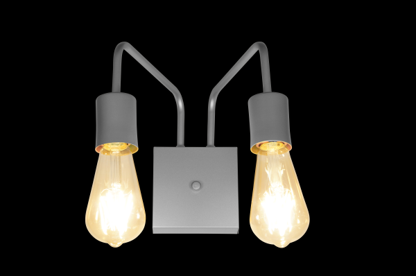 Arandela Aranha Para 2 Lampadas Prata Lux House