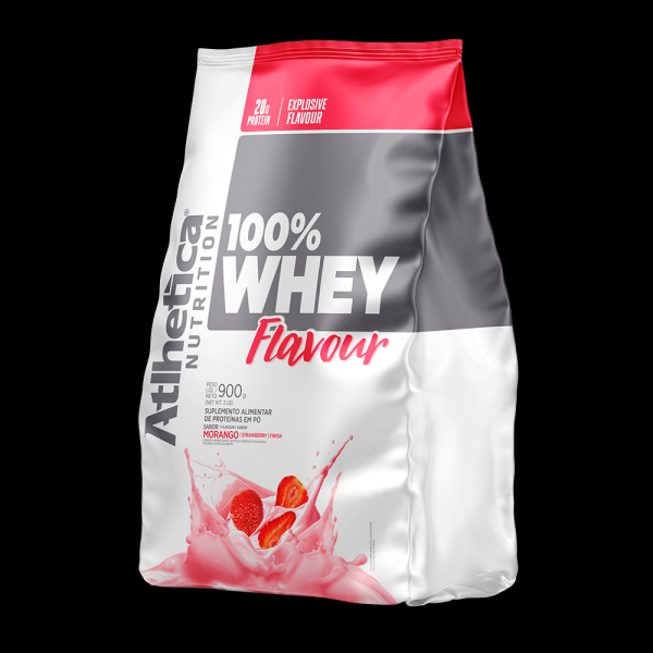 100% Whey Flavour Morango Pacote