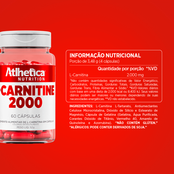 Encontraproduto.com.br - L-Carnitine Atlhetica com 60 cápsulas
