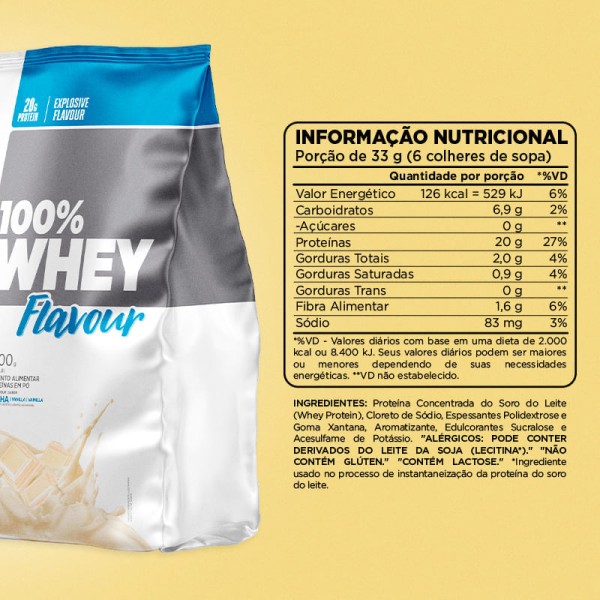 Encontraproduto.com.br - 100% Whey Flavour Baunilha Pacote
