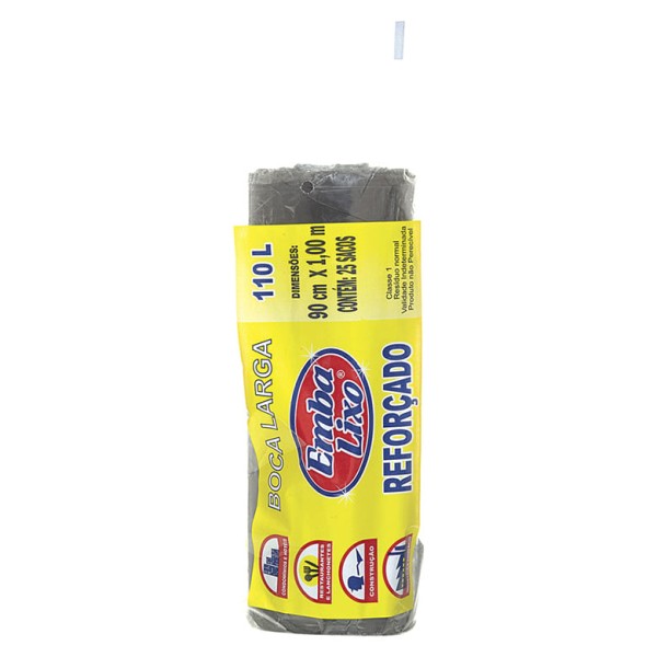 Encontraproduto.com.br - Saco de Lixo Embalixo Reforçado - 110L Rolo com 25 unidades